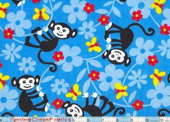Swinging Monkey Flannel